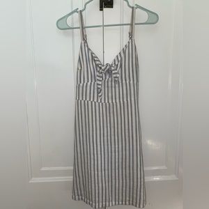 Hollister blue and white striped tie dress